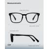 imageTIJN Premuim Blue Light Blocking Glasses for Women Men Square Frame Nerd Eyeglasses Anti Blue Ray Computer Screen GlassesBlack