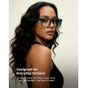 imageTIJN Premuim Blue Light Blocking Glasses for Women Men Square Frame Nerd Eyeglasses Anti Blue Ray Computer Screen GlassesBlack