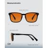 imageTIJN Premuim Blue Light Blocking Glasses for Women Men Square Frame Nerd Eyeglasses Anti Blue Ray Computer Screen GlassesBlack