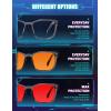 imageTIJN Premuim Blue Light Blocking Glasses for Women Men Square Frame Nerd Eyeglasses Anti Blue Ray Computer Screen GlassesClear Smoke