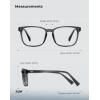 imageTIJN Premuim Blue Light Blocking Glasses for Women Men Square Frame Nerd Eyeglasses Anti Blue Ray Computer Screen GlassesClear Smoke