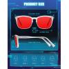 imageTIJN Premuim Blue Light Blocking Glasses for Women Men Square Frame Nerd Eyeglasses Anti Blue Ray Computer Screen GlassesCrystal Clear