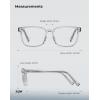 imageTIJN Premuim Blue Light Blocking Glasses for Women Men Square Frame Nerd Eyeglasses Anti Blue Ray Computer Screen GlassesCrystal Clear