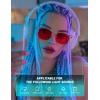 imageTIJN Premuim Blue Light Blocking Glasses for Women Men Square Frame Nerd Eyeglasses Anti Blue Ray Computer Screen GlassesCrystal Clear