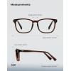 imageTIJN Premuim Blue Light Blocking Glasses for Women Men Square Frame Nerd Eyeglasses Anti Blue Ray Computer Screen GlassesDaily Protecthoney Brown