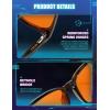 imageTIJN Premuim Blue Light Blocking Glasses for Women Men Square Frame Nerd Eyeglasses Anti Blue Ray Computer Screen GlassesDaily Protecthoney Brown