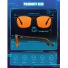 imageTIJN Premuim Blue Light Blocking Glasses for Women Men Square Frame Nerd Eyeglasses Anti Blue Ray Computer Screen GlassesDaily Protecthoney Brown