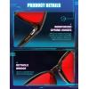 imageTIJN Premuim Blue Light Blocking Glasses for Women Men Square Frame Nerd Eyeglasses Anti Blue Ray Computer Screen GlassesHoney Brown