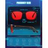 imageTIJN Premuim Blue Light Blocking Glasses for Women Men Square Frame Nerd Eyeglasses Anti Blue Ray Computer Screen GlassesHoney Brown