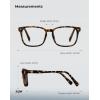 imageTIJN Premuim Blue Light Blocking Glasses for Women Men Square Frame Nerd Eyeglasses Anti Blue Ray Computer Screen GlassesMatte Leopard
