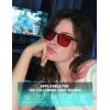 imageTIJN Premuim Blue Light Blocking Glasses for Women Men Square Frame Nerd Eyeglasses Anti Blue Ray Computer Screen GlassesMatte Leopard