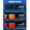 imageTIJN Premuim Blue Light Blocking Glasses for Women Men Square Frame Nerd Eyeglasses Anti Blue Ray Computer Screen GlassesMatte Leopard