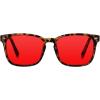 imageTIJN Premuim Blue Light Blocking Glasses for Women Men Square Frame Nerd Eyeglasses Anti Blue Ray Computer Screen GlassesMatte Leopard