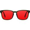 imageTIJN Premuim Blue Light Blocking Glasses for Women Men Square Frame Nerd Eyeglasses Anti Blue Ray Computer Screen GlassesOlive Tortoise