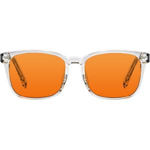 imageTIJN Premuim Blue Light Blocking Glasses for Women Men Square Frame Nerd Eyeglasses Anti Blue Ray Computer Screen GlassesCrystal Clear