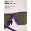 image:imageTIJN AntiSlip Sport Sunglasses Men WomenUV400 Running Baseball Cycling Golf Hiking Fishing Wrap Around Outdoor Glasses02holo Violet