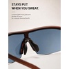 image:imageTIJN AntiSlip Sport Sunglasses Men WomenUV400 Running Baseball Cycling Golf Hiking Fishing Wrap Around Outdoor Glasses05terra Bronze