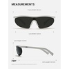 image:imageTIJN AntiSlip Sport Sunglasses Men WomenUV400 Running Baseball Cycling Golf Hiking Fishing Wrap Around Outdoor Glasses06ion White