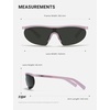image:imageTIJN AntiSlip Sport Sunglasses Men WomenUV400 Running Baseball Cycling Golf Hiking Fishing Wrap Around Outdoor Glasses08haze Blush
