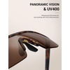 image:imageTIJN AntiSlip Sport Sunglasses Men WomenUV400 Running Baseball Cycling Golf Hiking Fishing Wrap Around Outdoor Glasses10tortoise Pulse