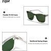 image:imageTIJN Polarized Fishing Sunglasses for Men Women UV400 ProtectionWraparound Outdoor Sports Glasses for FishingHikingClear FrameGreen Lens  Fishing Sunglasses