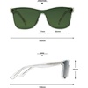 image:imageTIJN Polarized Fishing Sunglasses for Men Women UV400 ProtectionWraparound Outdoor Sports Glasses for FishingHikingClear FrameGreen Lens  Fishing Sunglasses