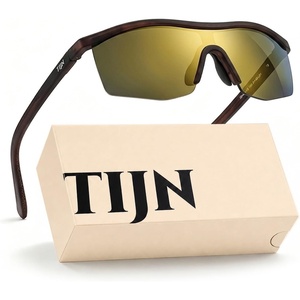 image:imageTIJN AntiSlip Sport Sunglasses Men WomenUV400 Running Baseball Cycling Golf Hiking Fishing Wrap Around Outdoor Glasses05terra Bronze