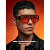 image:imageTIJN Blue Light Blocking Fit Over Glasses Men WomenDual AR CoatingOversized Aviator Frame for Computer Gaming Screen01 Red Max Lens Black