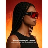 image:imageTIJN Blue Light Blocking Fit Over Glasses Men WomenDual AR CoatingOversized Aviator Frame for Computer Gaming Screen01 Red Max Lens Black