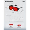 image:imageTIJN Blue Light Blocking Fit Over Glasses Men WomenDual AR CoatingOversized Aviator Frame for Computer Gaming Screen01 Red Max Lens Black