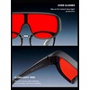 image:imageTIJN Blue Light Blocking Fit Over Glasses Men WomenDual AR CoatingOversized Aviator Frame for Computer Gaming Screen02 Red Max Lens Silver Gray