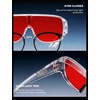 image:imageTIJN Blue Light Blocking Fit Over Glasses Men WomenDual AR CoatingOversized Aviator Frame for Computer Gaming Screen03 Red Max Lens Clear