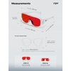 image:imageTIJN Blue Light Blocking Fit Over Glasses Men WomenDual AR CoatingOversized Aviator Frame for Computer Gaming Screen03 Red Max Lens Clear