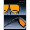 image:imageTIJN Blue Light Blocking Fit Over Glasses Men WomenDual AR CoatingOversized Aviator Frame for Computer Gaming Screen06 Amber Gaming Lens Silver Gray