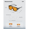 image:imageTIJN Blue Light Blocking Fit Over Glasses Men WomenDual AR CoatingOversized Aviator Frame for Computer Gaming Screen06 Amber Gaming Lens Silver Gray