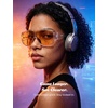 image:imageTIJN Blue Light Blocking Fit Over Glasses Men WomenDual AR CoatingOversized Aviator Frame for Computer Gaming Screen07 Amber Gaming Lens Clear
