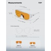 image:imageTIJN Blue Light Blocking Fit Over Glasses Men WomenDual AR CoatingOversized Aviator Frame for Computer Gaming Screen07 Amber Gaming Lens Clear