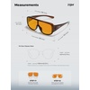 image:imageTIJN Blue Light Blocking Fit Over Glasses Men WomenDual AR CoatingOversized Aviator Frame for Computer Gaming Screen08 Amber Gaming Lens Crystal Brown