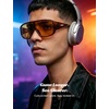 image:imageTIJN Blue Light Blocking Fit Over Glasses Men WomenDual AR CoatingOversized Aviator Frame for Computer Gaming Screen08 Amber Gaming Lens Crystal Brown
