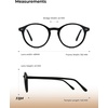 image:imageTIJN Blue Light Blocking Glasses Men Women Vintage Thick Round Rim Frame Eyeglasses03 Jet Black
