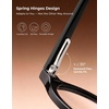 image:imageTIJN Blue Light Blocking Glasses Men Women Vintage Thick Round Rim Frame Eyeglasses03 Jet Black