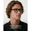 image:imageTIJN Blue Light Blocking Glasses Men Women Vintage Thick Round Rim Frame Eyeglasses18 Upgraded Clear Lens  Jet Black