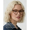 image:imageTIJN Blue Light Blocking Glasses Men Women Vintage Thick Round Rim Frame Eyeglasses20 Upgraded Clear Lens  Matte Tortoise