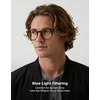 image:imageTIJN Blue Light Blocking Glasses Men Women Vintage Thick Round Rim Frame Eyeglasses21 Upgraded Clear Lens  Coffee Brown