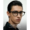 image:imageTIJN Blue Light Blocking Glasses Men Women Vintage Thick Round Rim Frame Eyeglasses22 Upgraded Clear Lens  Crystal Olive