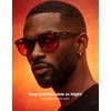 image:imageTIJN Blue Light Blocking Glasses Men Women Vintage Thick Round Rim Frame Eyeglasses26 Upgraded Red Lens  Matte Tortoise