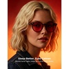image:imageTIJN Blue Light Blocking Glasses Men Women Vintage Thick Round Rim Frame Eyeglasses26 Upgraded Red Lens  Matte Tortoise