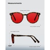 image:imageTIJN Blue Light Blocking Glasses Men Women Vintage Thick Round Rim Frame Eyeglasses26 Upgraded Red Lens  Matte Tortoise