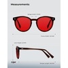image:imageTIJN Blue Light Blocking Glasses Men Women Vintage Thick Round Rim Frame Eyeglasses27 Upgraded Red Lens  Coffee Brown