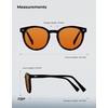 image:imageTIJN Blue Light Blocking Glasses Men Women Vintage Thick Round Rim Frame Eyeglasses30 Upgraded Amber Lens  Jet Black